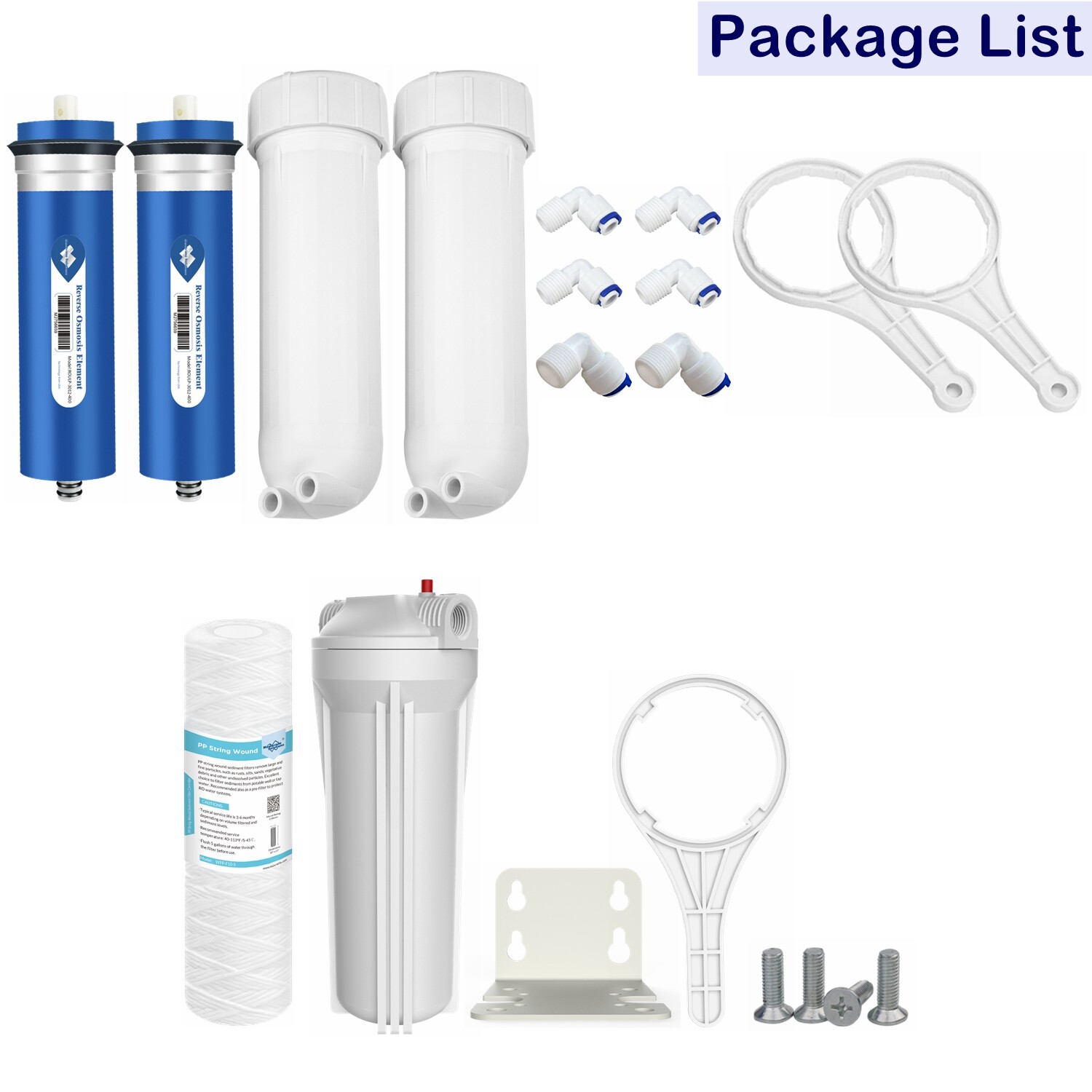 400 GPD RO Membrane Maple Syrup Reverse Osmosis System Sediment Housing Element
