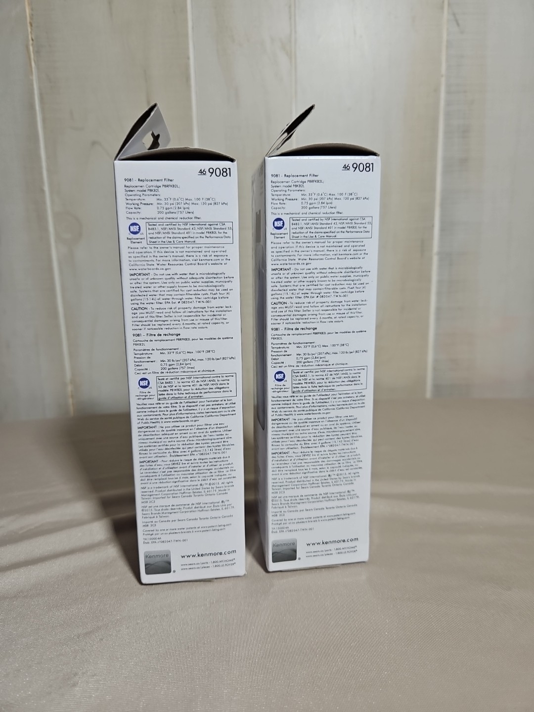 2 pack Kenmore Refrigerator Ice and Water filter 46-9081 NEW & Sealed!