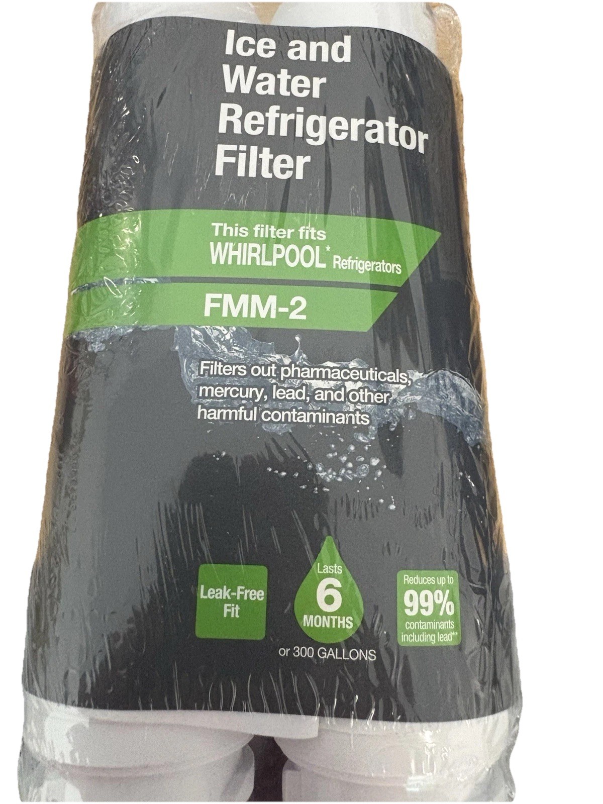HDX Refrigerator Water Filter FMM-2 for Whirlpool/Maytag UKF8001 300 Gal. 2pack