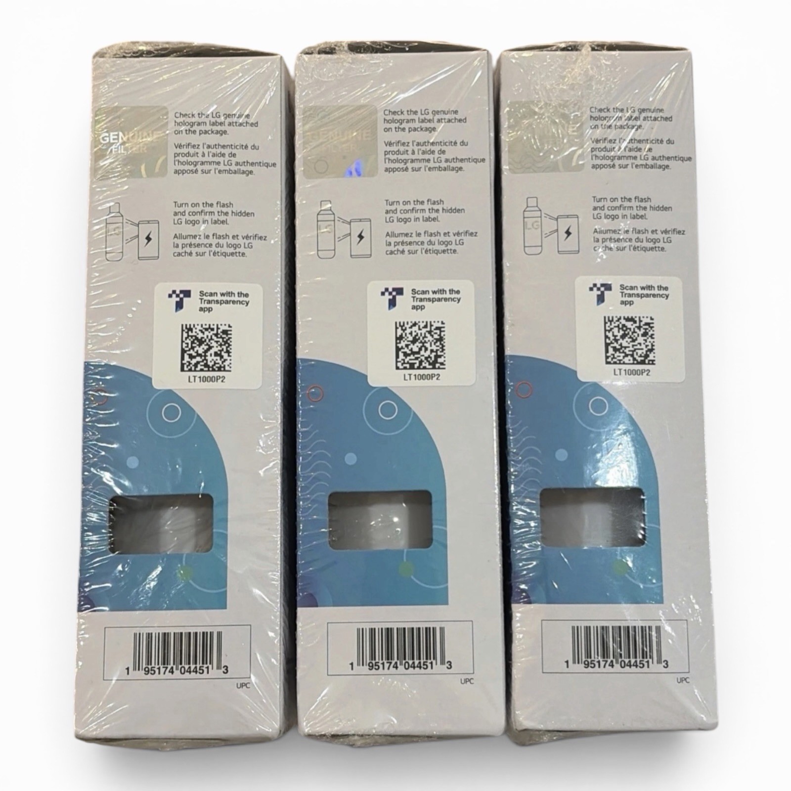 2 Pk X3 (6 Total) Genuine LG LT1000P2 Replacement Water Filters – New, Sealed