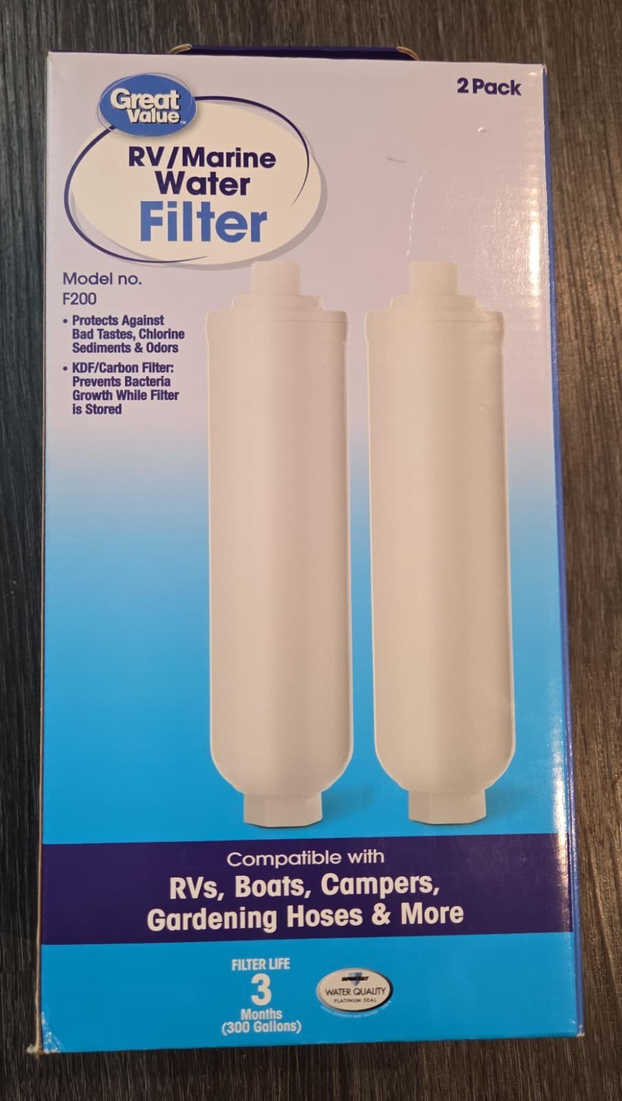 Great Value RV/Marine Water Filter 2 Pack F200 New In Box – Sealed
