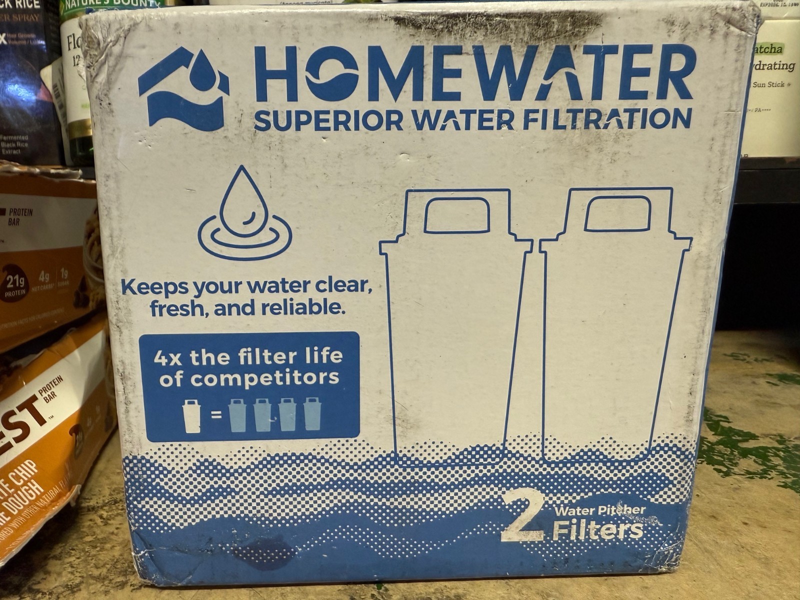 New Open Box Homewater 2pk Superior Water Filtration Water Pitcher Filters