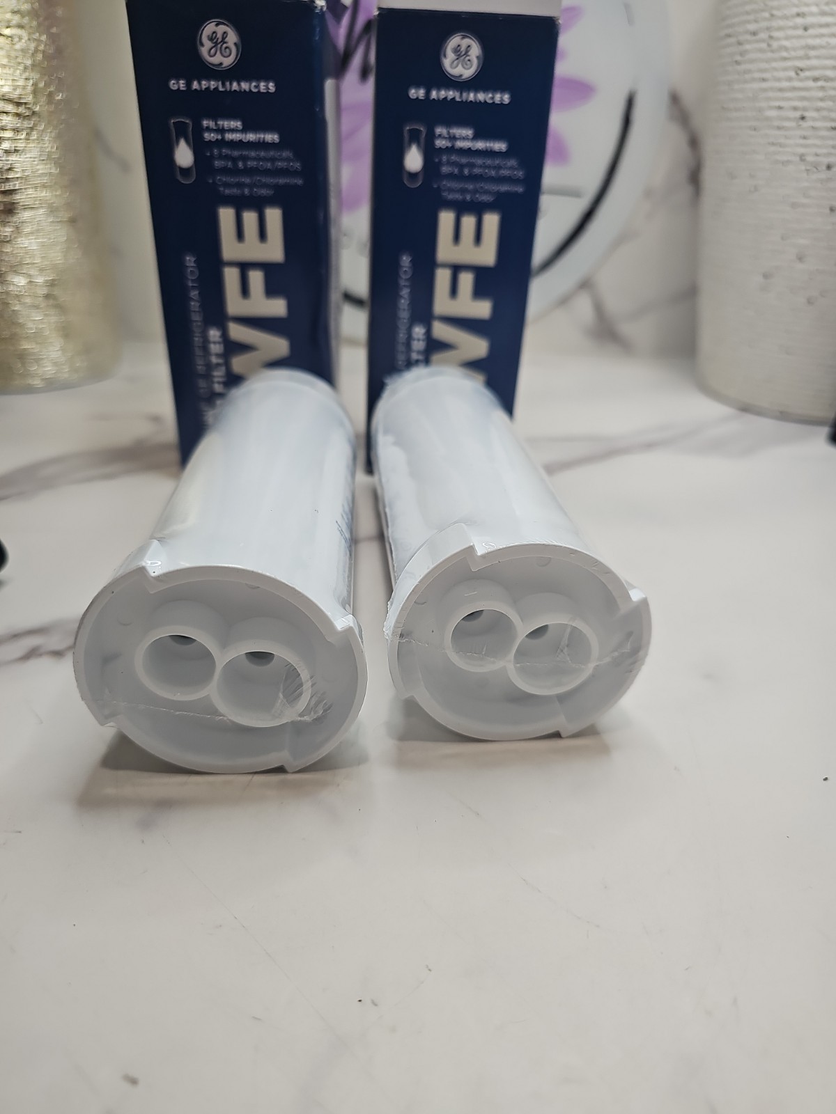 Lot Of 2 NEW GE XWFE Refrigerator Water Filter NO RFID Chip – SEALED Read