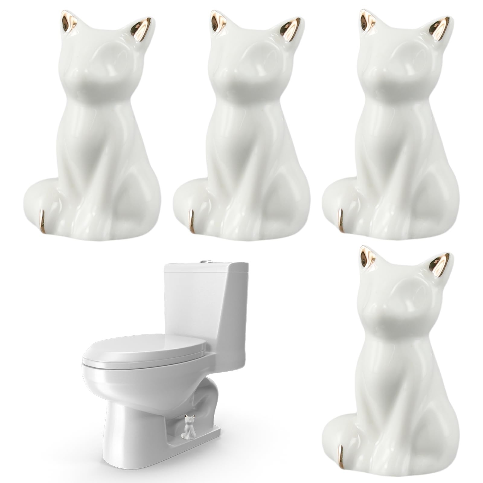 Decorative Toilet Bolt Covers – 4PCS Extra Tall Rust-Resistant Screw Caps