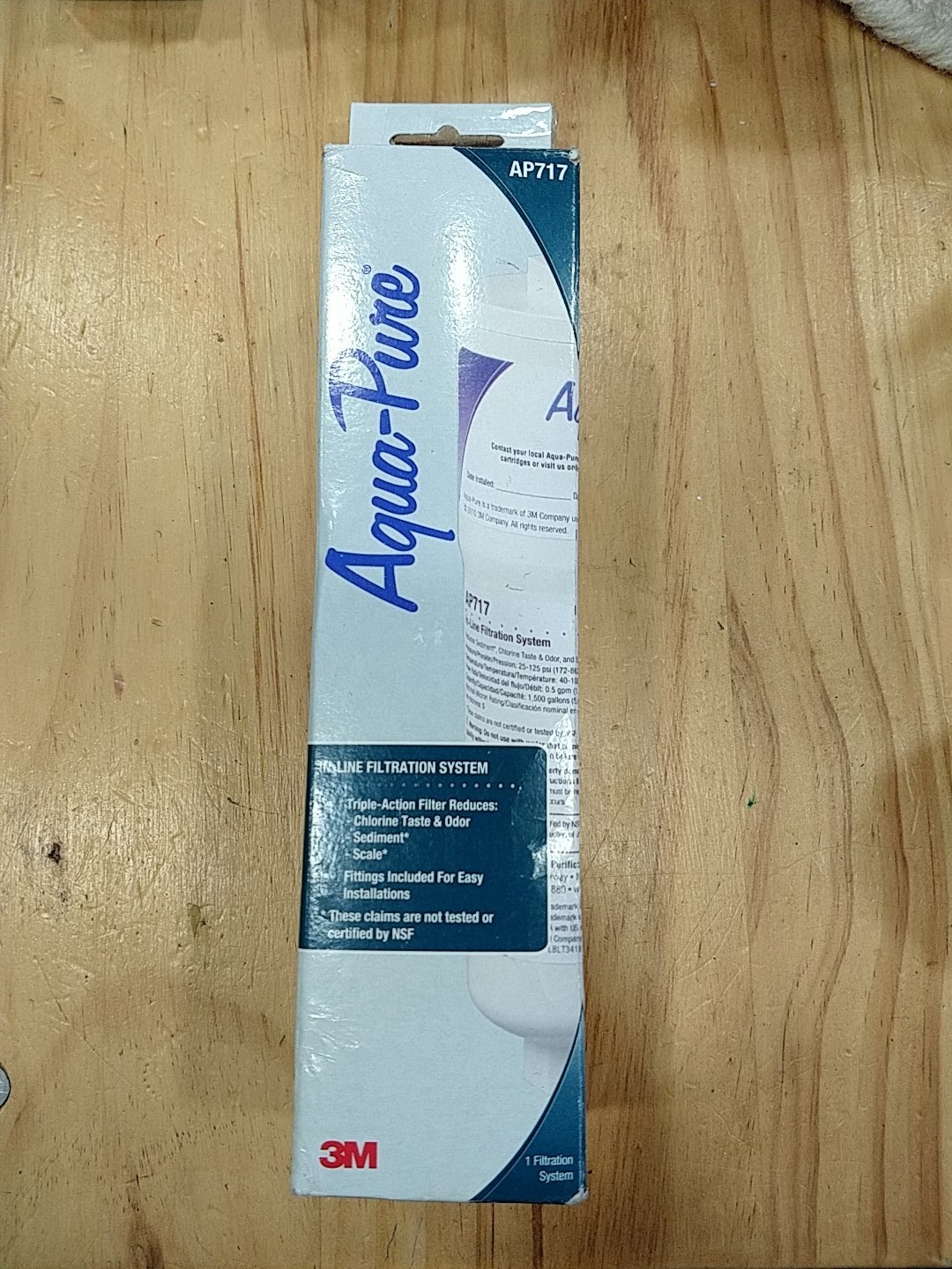3M Aqua-Pure AP717 5 Micron Inline Carbon Water Filter 1/4 NPT *NEW*