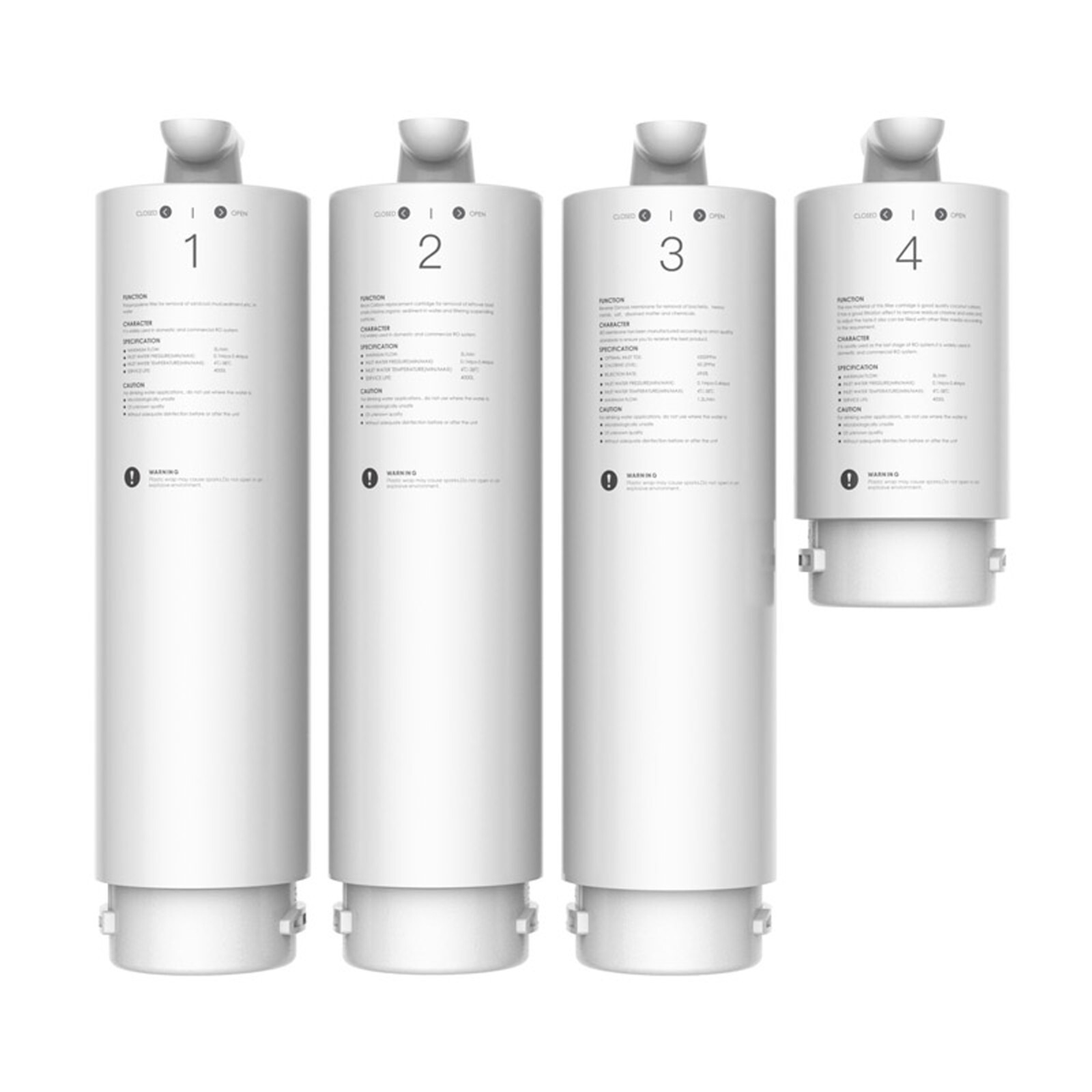 Compact Tank-less High Flow 400GPD Multi-Stage Reverse Osmosis Under Sink System