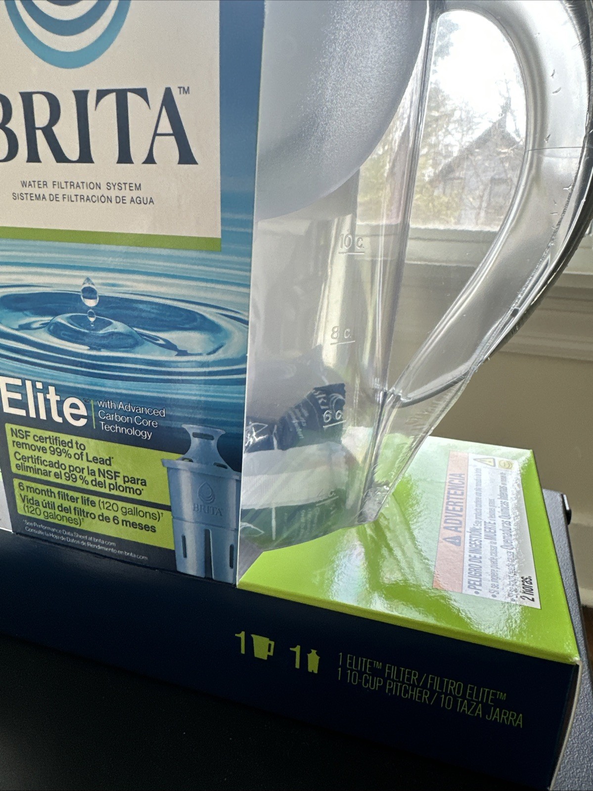 Brita 10-Cup Water Filter Pitcher (New in Box) with a Elite Filter