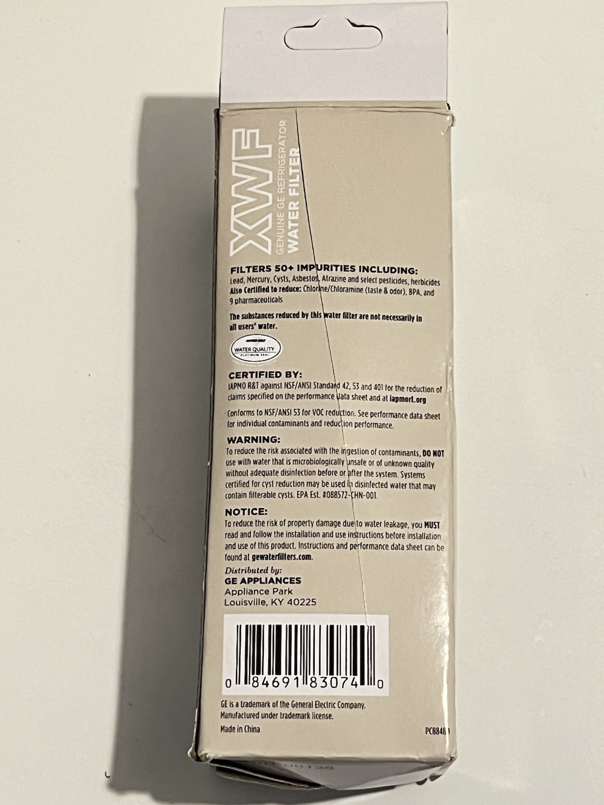 GE XWF Water Filter