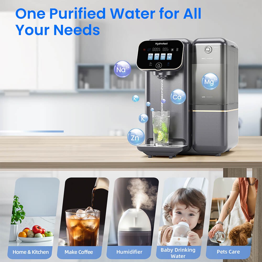 Hydrofast C100 Water Filters & 41-100.4°F Countertop Reverse Osmosis System,