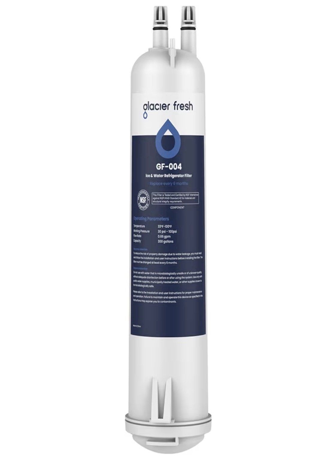 Glacier Fresh GF-004 Ice Water Refrigerator Replacement Filter 300 gal NEW