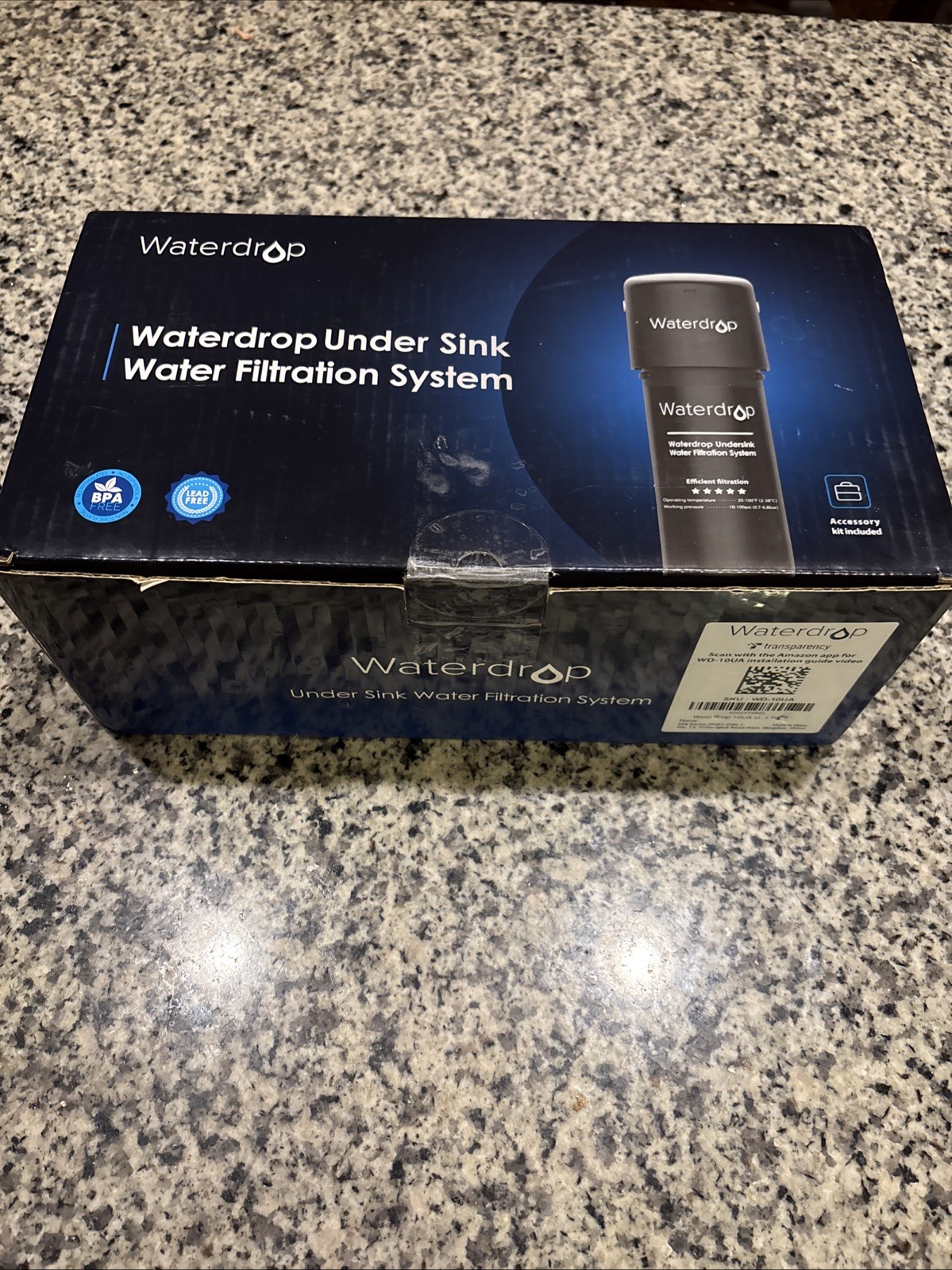 Waterdrop 10UA Undersink Water Filter System New Open Box