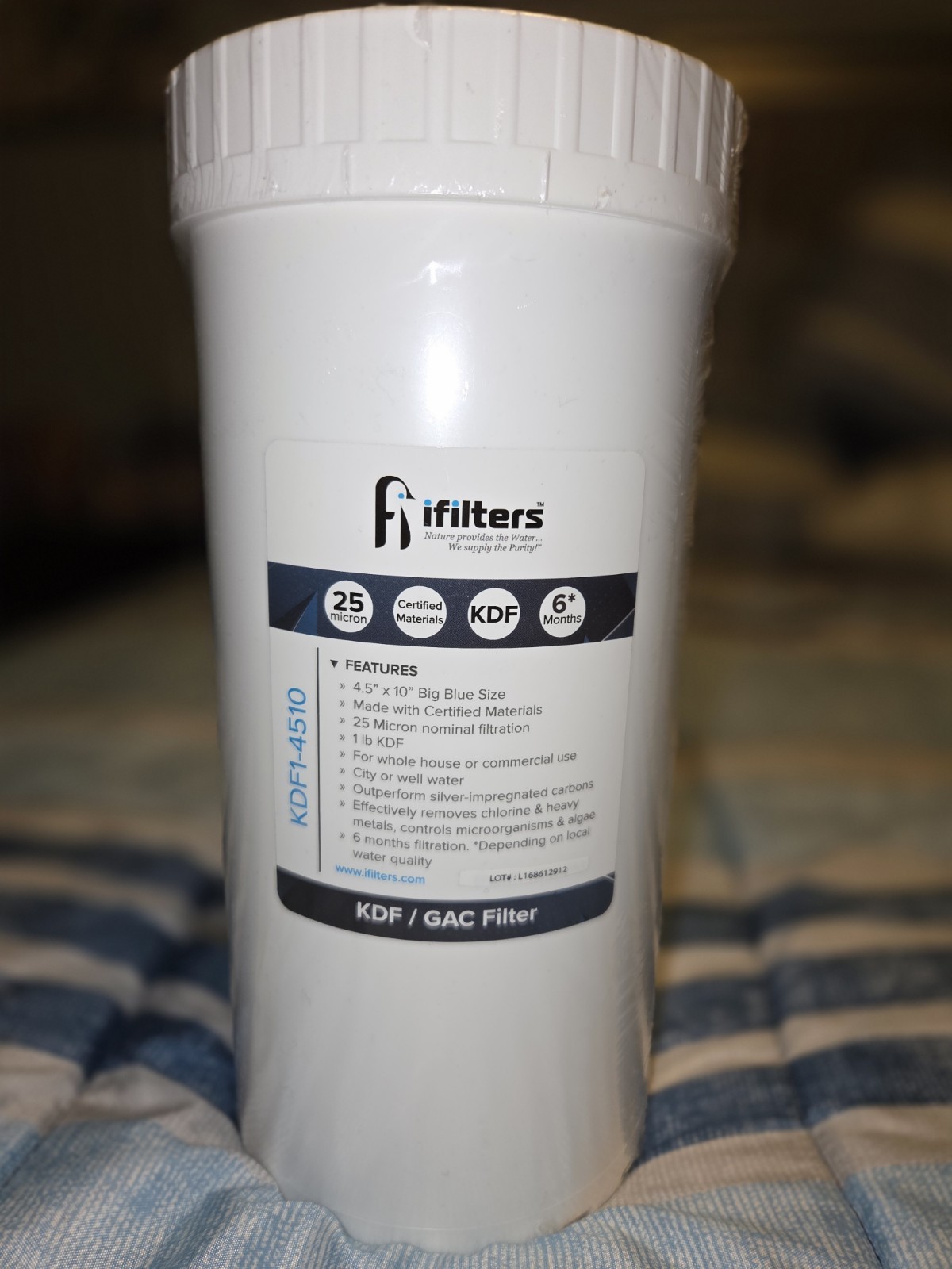 iFilters KDF and GAC Well or City Water Whole House Filtration 4.5″ x 10″