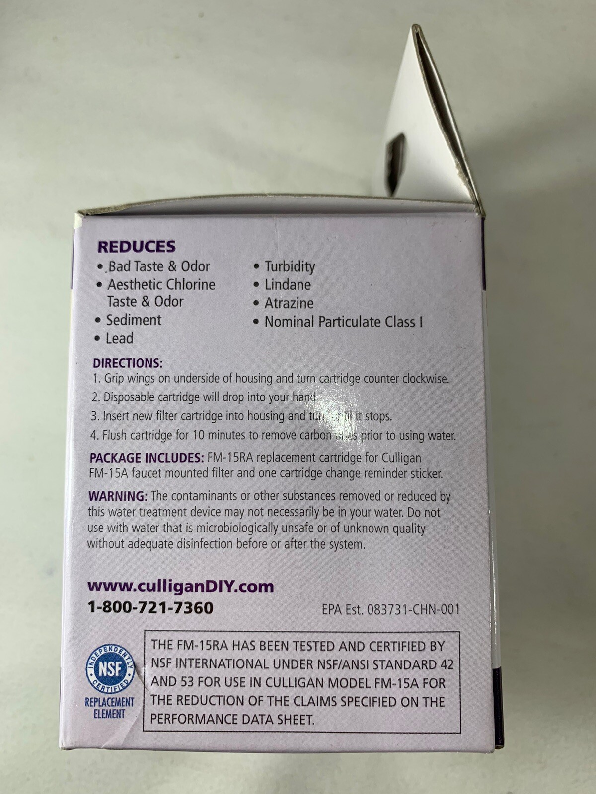 2 Pk Culligan FM-15RA Advanced Replacement Water Filter Cartridge / 200gal / NEW