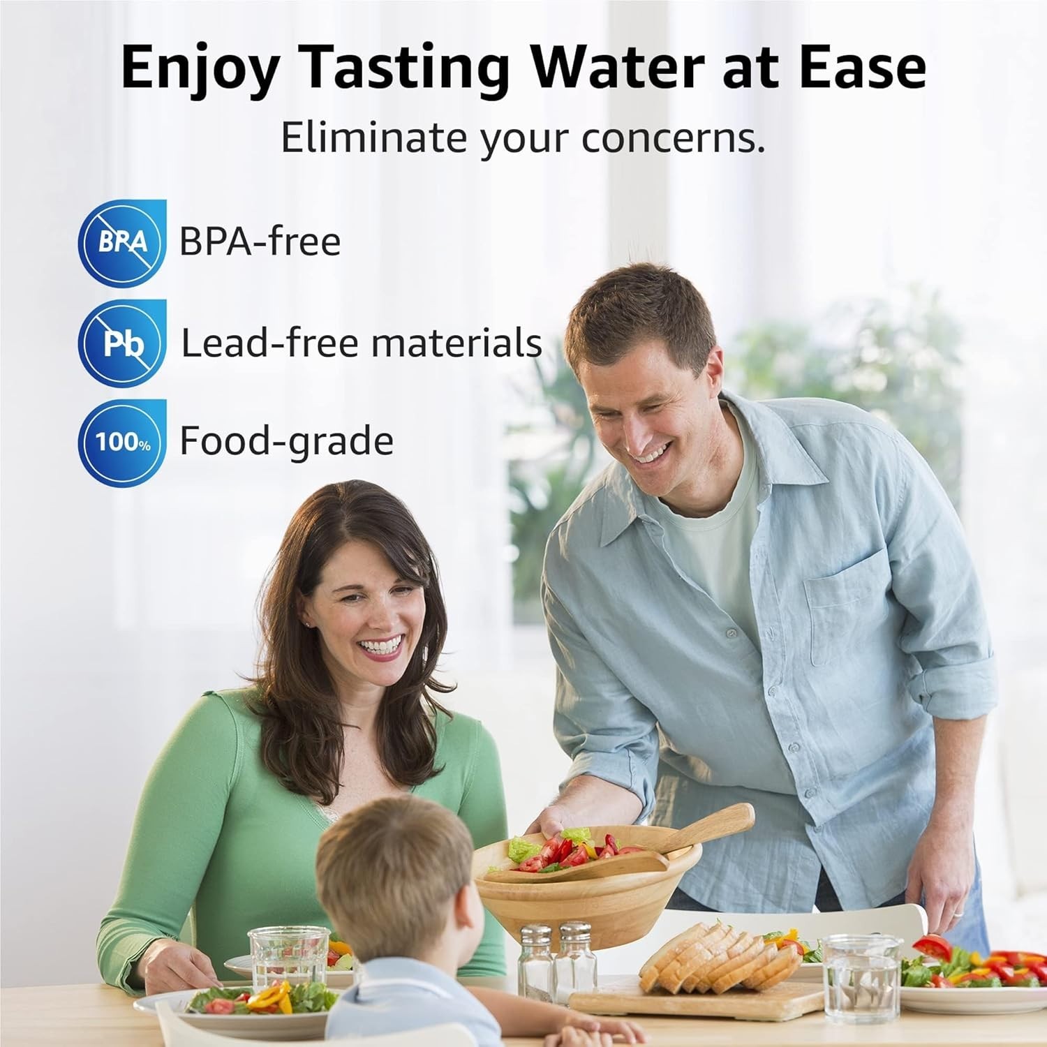 2 Count Water Filter Replacement, Brita Compatible, Lead-Free, Activated Carbon