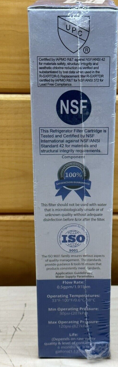 (2) Pack Refresh Refrigerator Water Filter R-GXRTDR-S 0.5-1GPM 30-120PSI 300gal