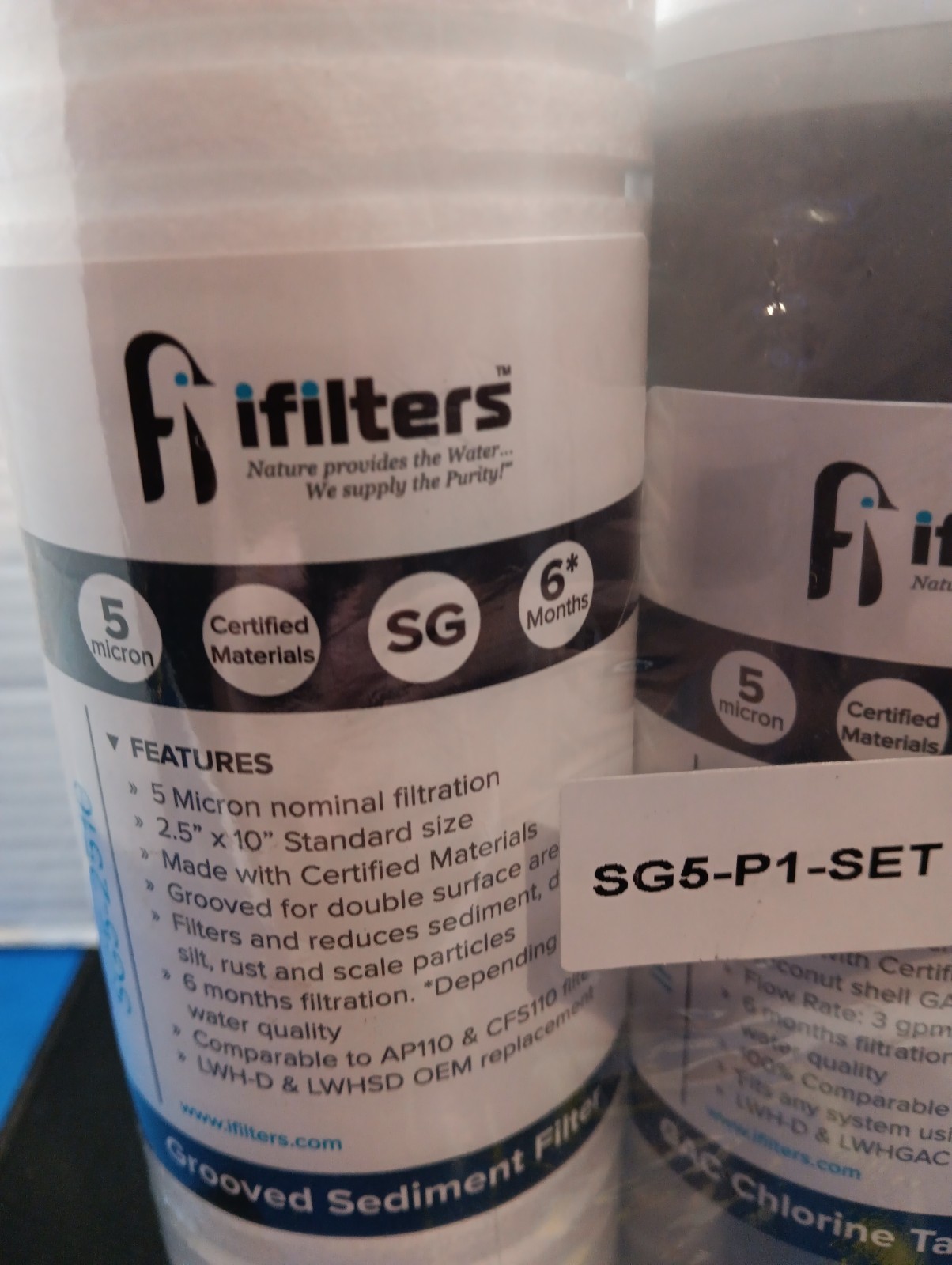 iFilters LWH-D Replacement Filter Set – Whole House 2 Stage Sediment – Rust