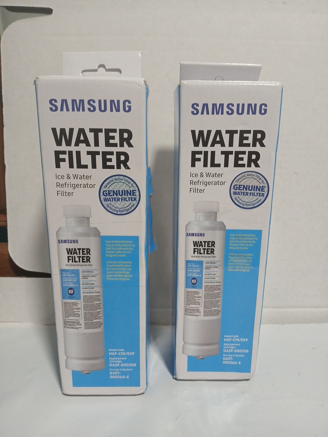 2 Pack Samsung Genuine DA29-00020B HAF-CIN/EXP Refrigerator Water Filter