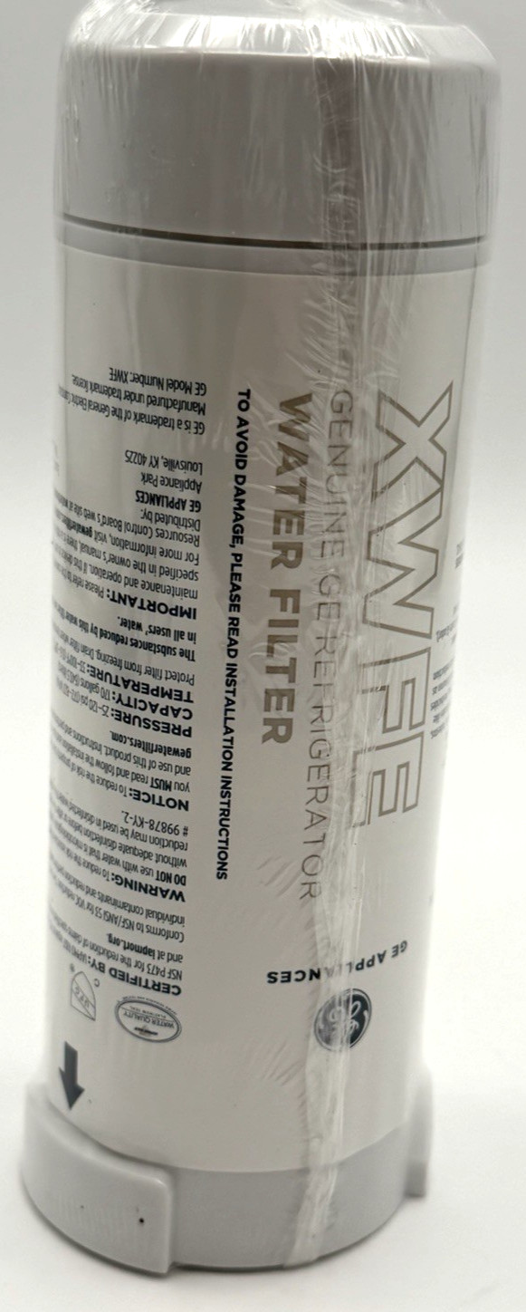 Genuine GE appliances Refrigerator Water Filter XWFE removes 50+ Impurities