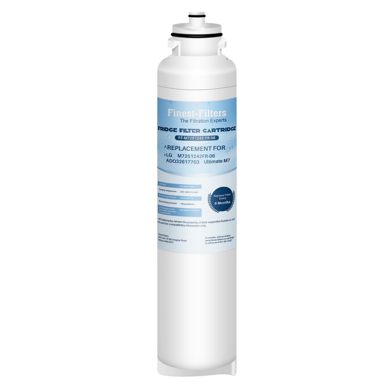 Finest-Filters Fridge Filter Cartridge Compatible with LG – FF-M7251242-FR-06