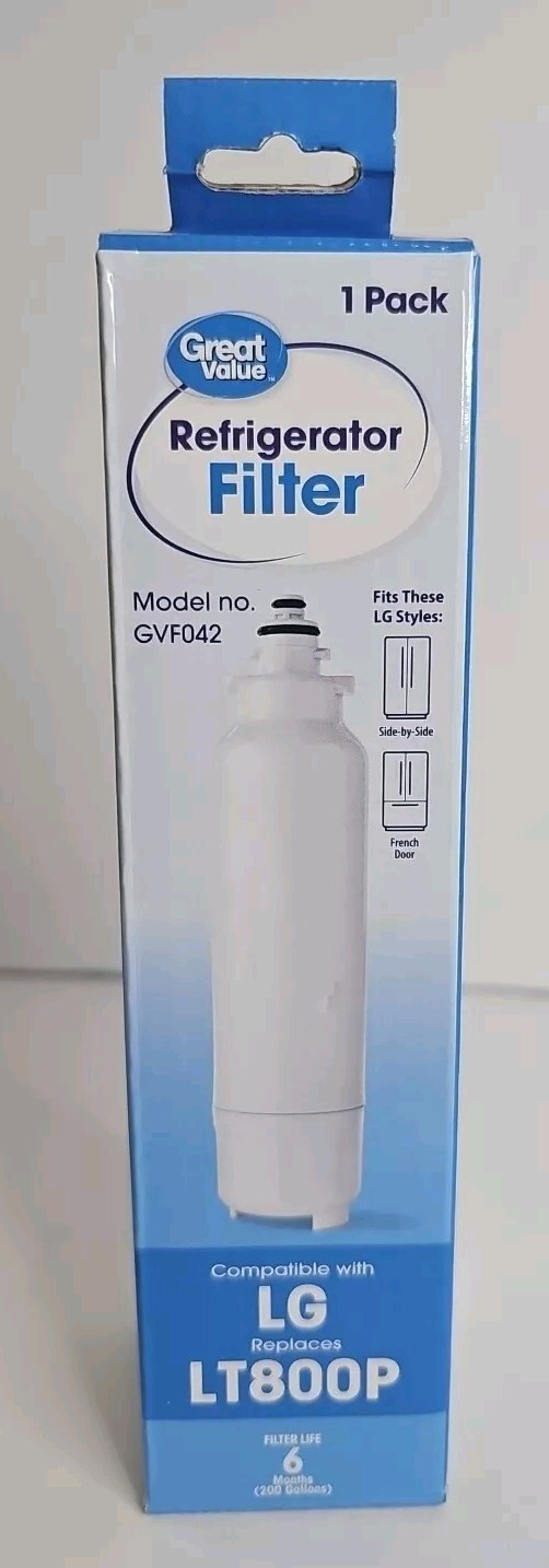Great Value Replacement Water Filter GVF042 LG Models LT800P 6 months