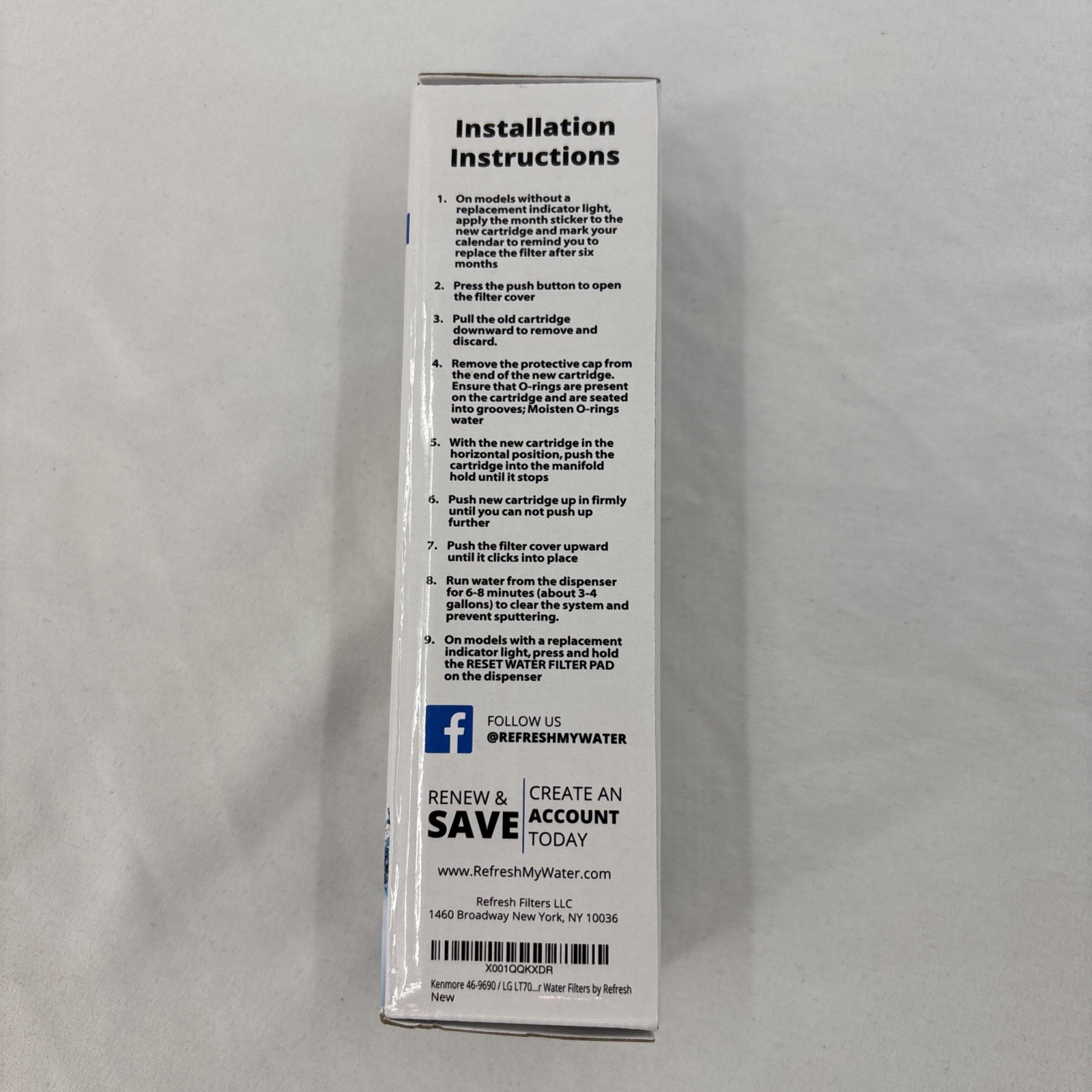Refresh R-9690 Refrigerator Water Filter Replacement Models See Pics Kenmore LG