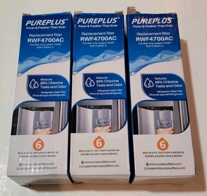 3 Pack RWF4700AC Replacement Refrigerator Water Filter For LG/Kenmore/Sears