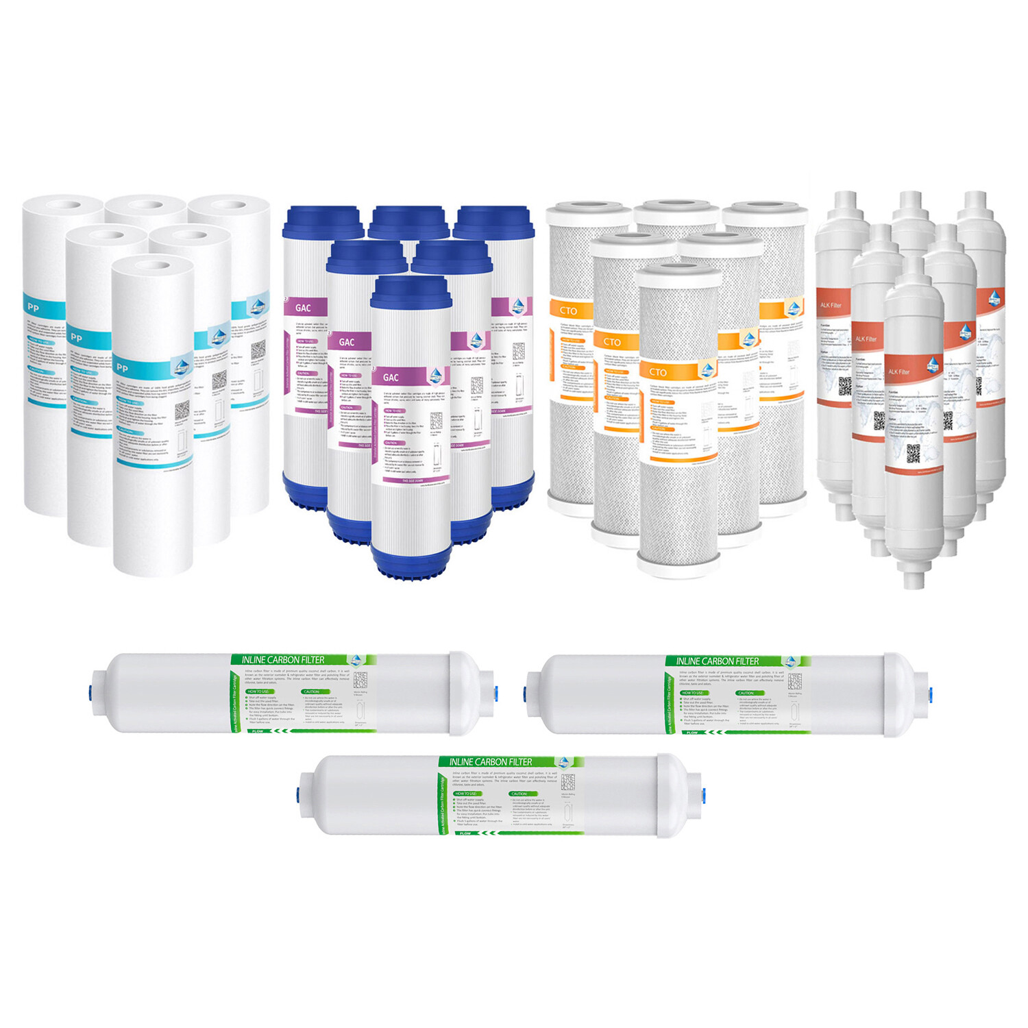 6 Stage Reverse Osmosis Sediment Water Filter for Drinking Water System Purifier