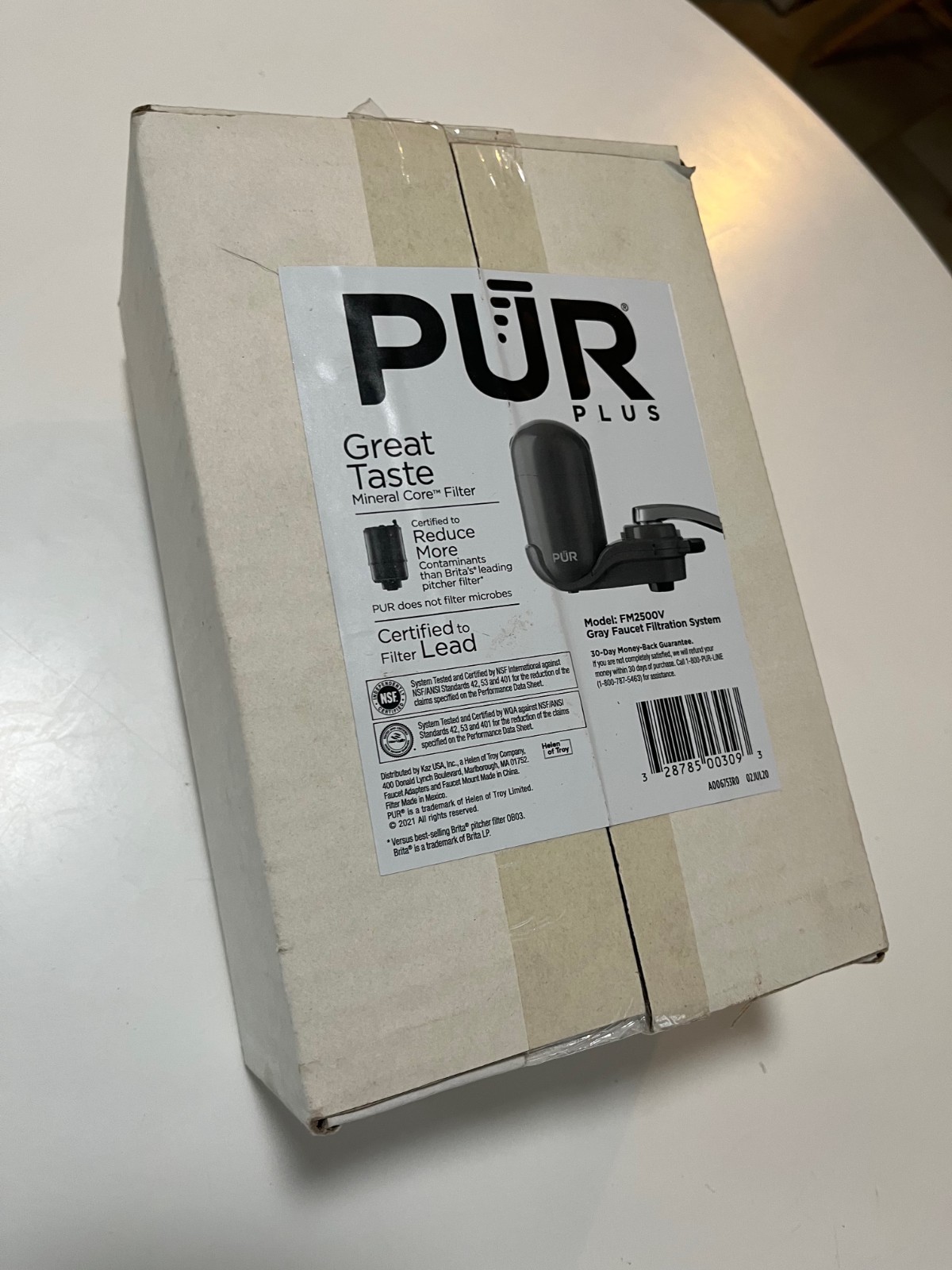 PUR PLUS Faucet Mount Water Filtration System, Gray – FM2500V NEW UNOPENED BOX