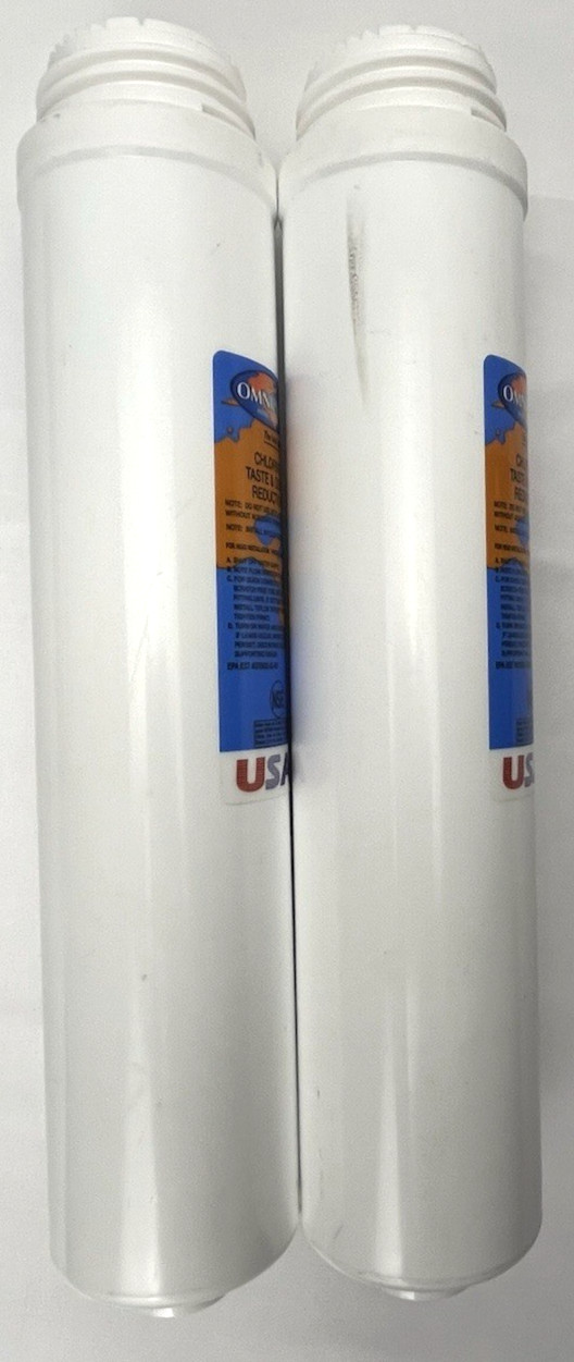 New 2 Pk Omnipure Q5628 Q Series 12in GAC Carbon Water Filter Taste Odor
