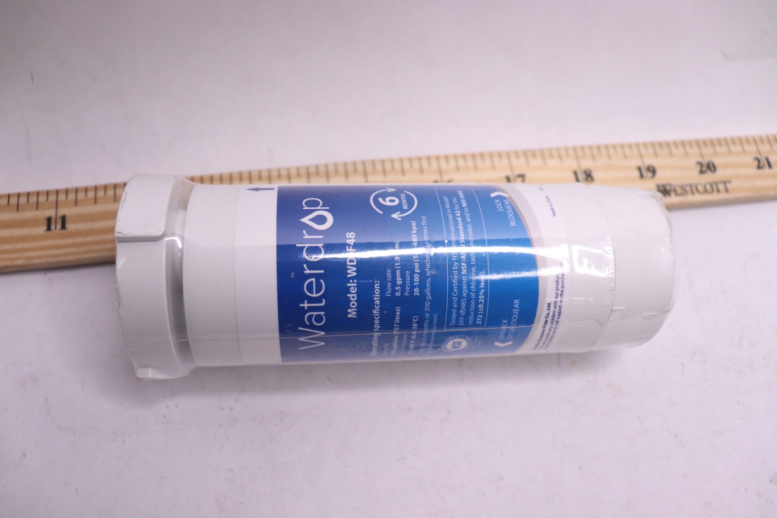 Water Filter 0.5 gpm 20-100 PSI 200 gal White WD-F48