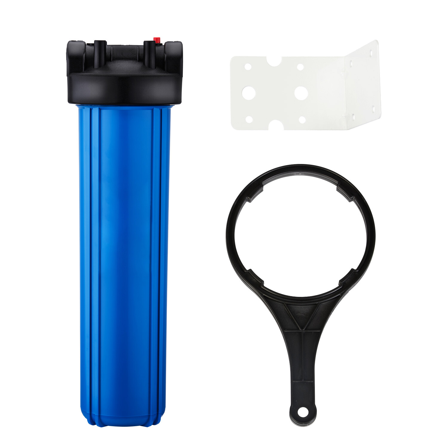 Geekpure 20 Inch Whole House Water Filter Housing 1″NPT Fit for 4.5″ x 20″- Blue