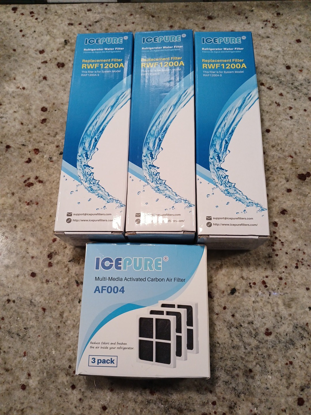 Icepure Refrigerator Water Filter Fit For LG LT700P RWF1200A Air Filter 3 Pack