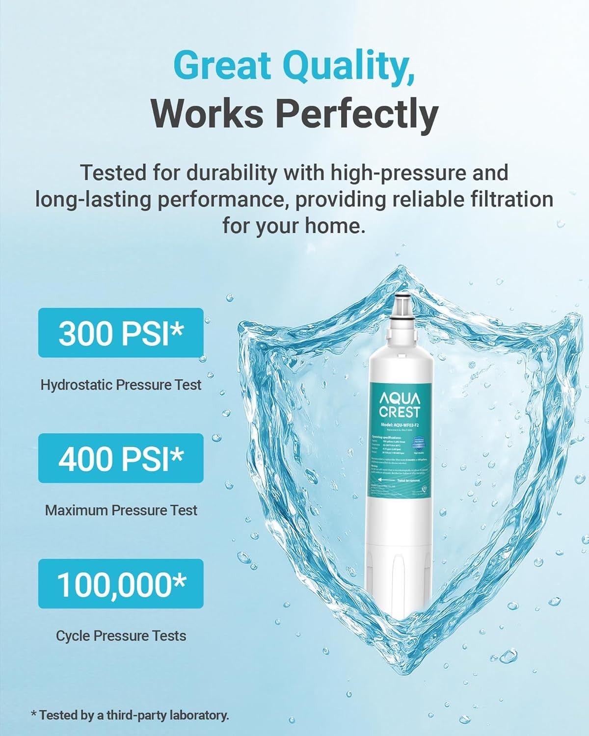 AQUA CREST F-2000 Under Sink Water Filter, Compatible with F-2000&F2000s, F-1000