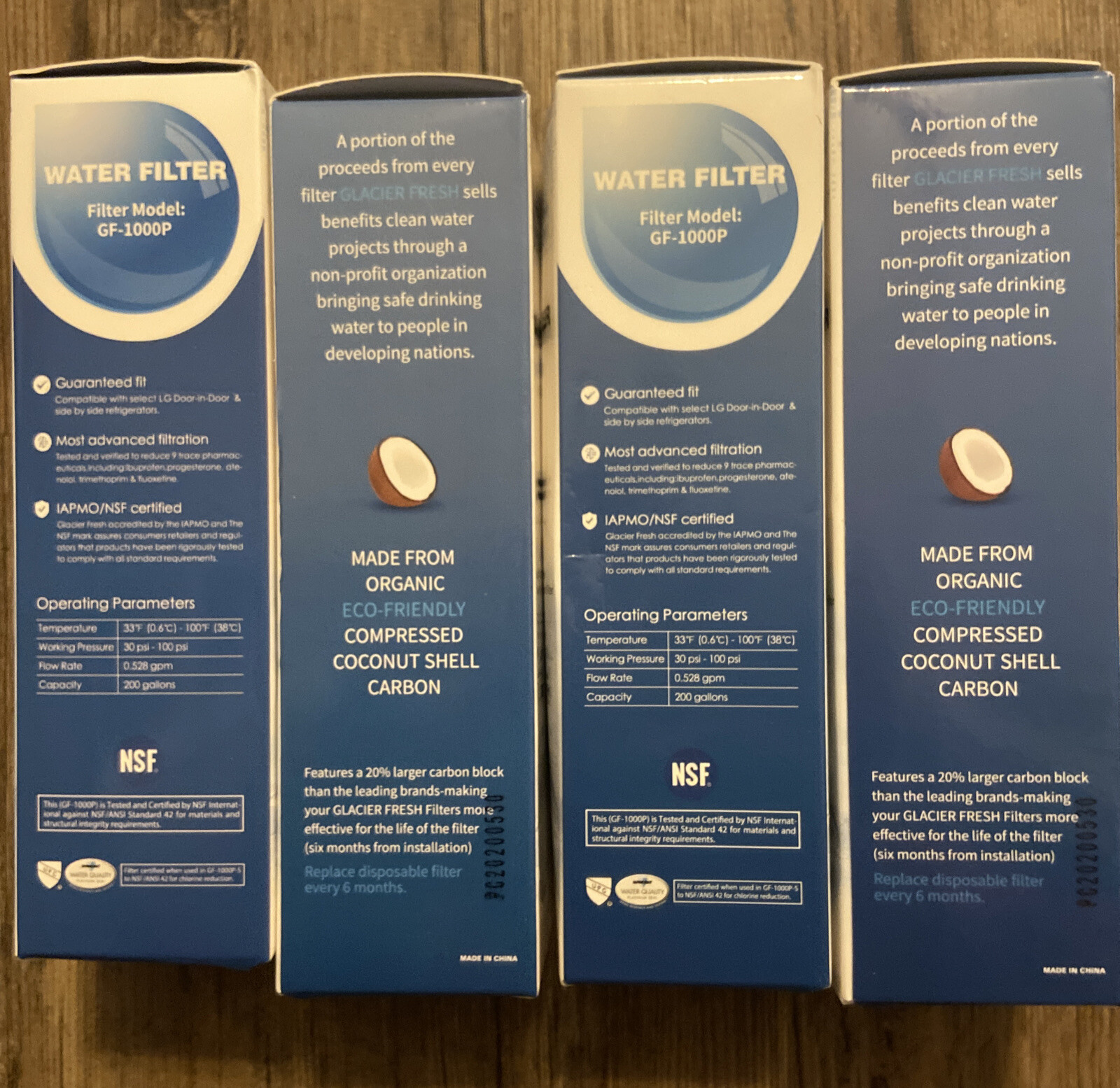 Glacier Fresh Gf-1000P 4 Packs All Sealed