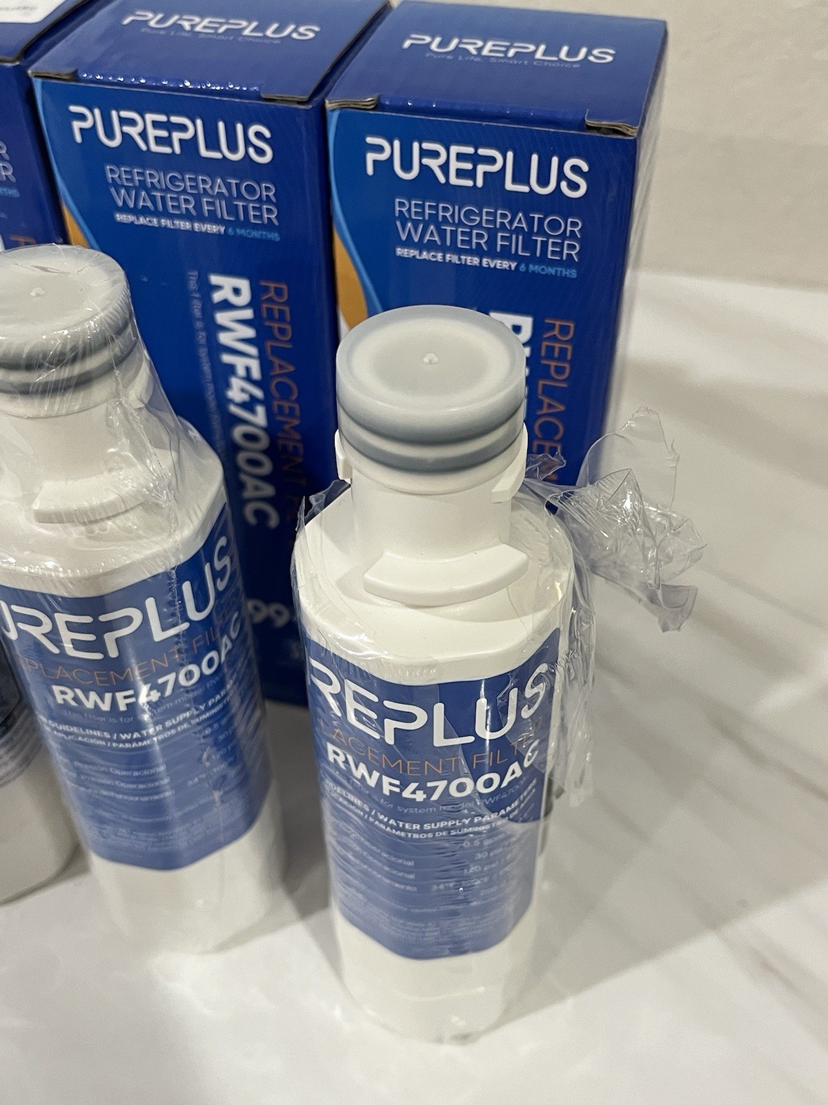 PurePlus RWF4700AC Water Filter 3 Pack & AF004 Carbon Air Filter 3 Pack