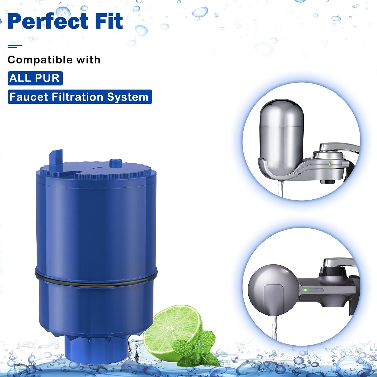 3 Pack Water Filter Replacement for RF-9999 FM3700 PFM400H Faucet, NSF Certified