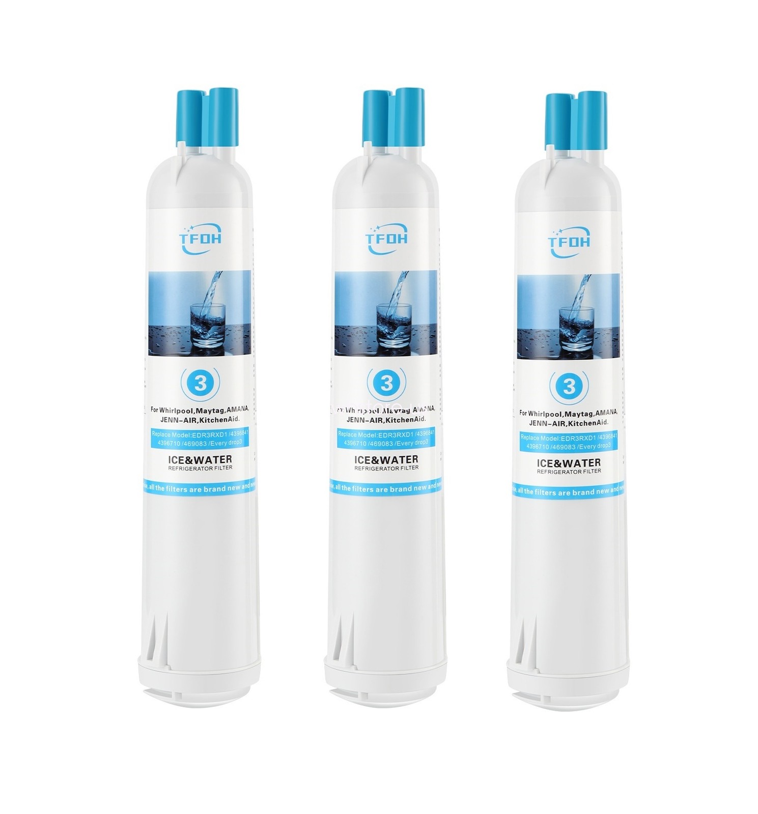 FOR NEW 4396²841 EDR3²RXD1 Filter 3 9083 Refrigerator Ice Replacement US 3Pack