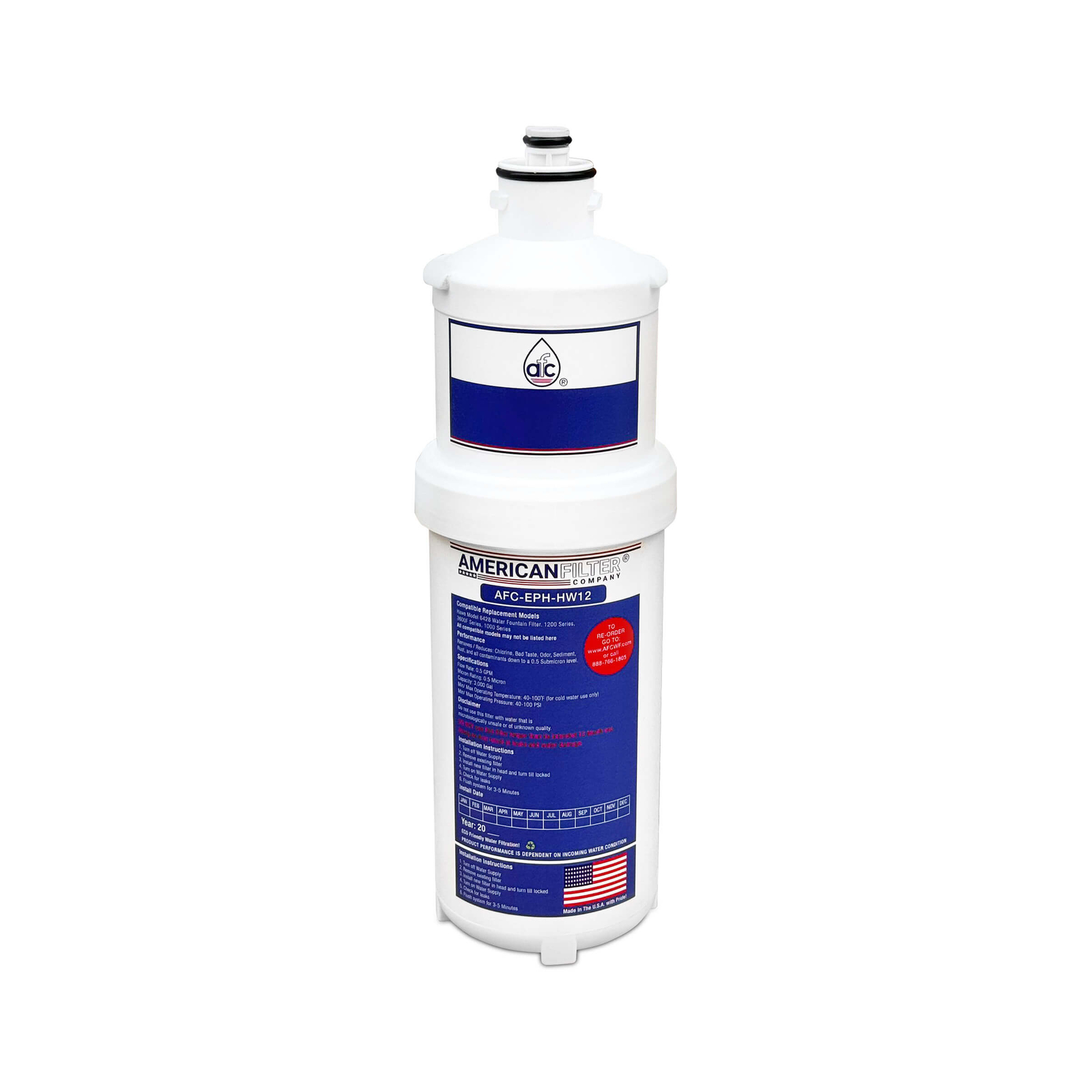 AFC-EPH-HW12 Compatible with Haws® 6428, RIVIV™, 1200F, 3600F, 6480 Water Filter