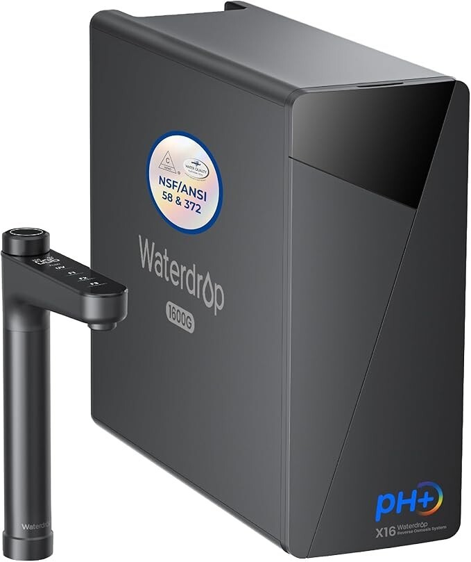 Waterdrop X16 Tankless Reverse Osmosis System, NSF/ANSI 58&372 Certified