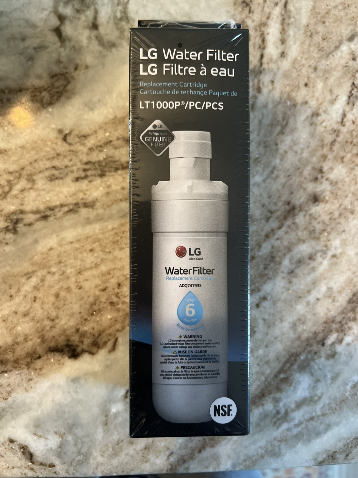 LG LT1000P Water Filter Replacement Cartridge LT1000PC/PCS New & Sealed