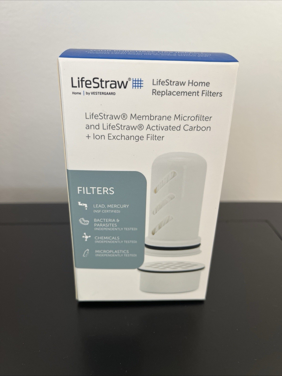 LifeStraw 1 Membrane Microfilter and Activated Carbon + Ion Exchange Filter NEW