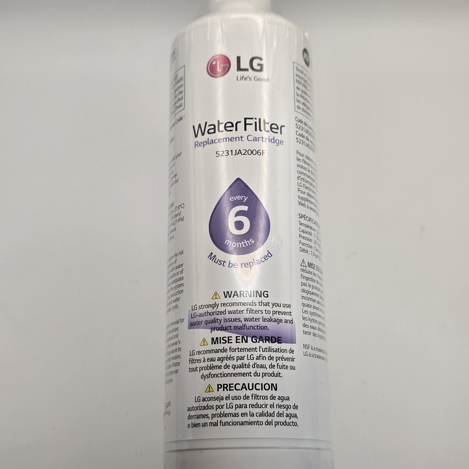 LG/Kenmore Refrigerator Water Filter Assembly – 5231JA2006F New Sealed