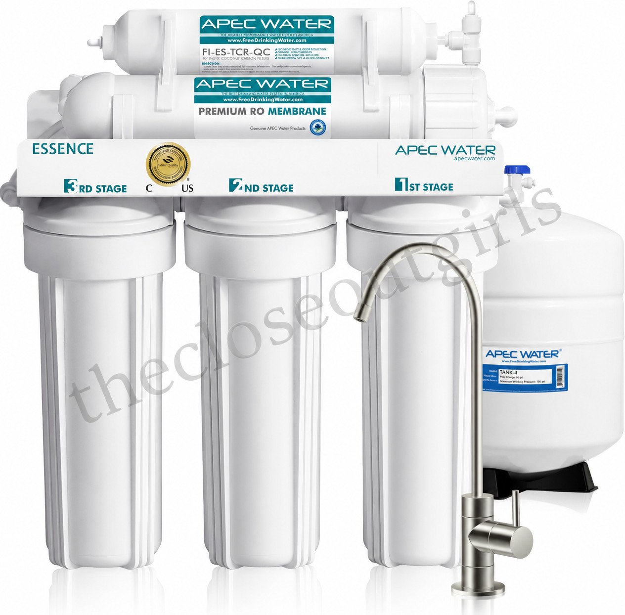 APEC Water ROES-50, 5-Stage Under Sink Reverse Osmosis Water Filter System