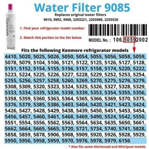 Kenmore 469085 46-9085 Refrigerator Water Filter 9085 Sealed Brand New -1 Pack