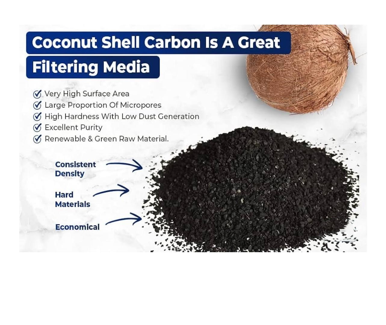 Granular Activated Coconut Shell Carbon Media (GAC) – 5 LBS | 12×40 Mesh