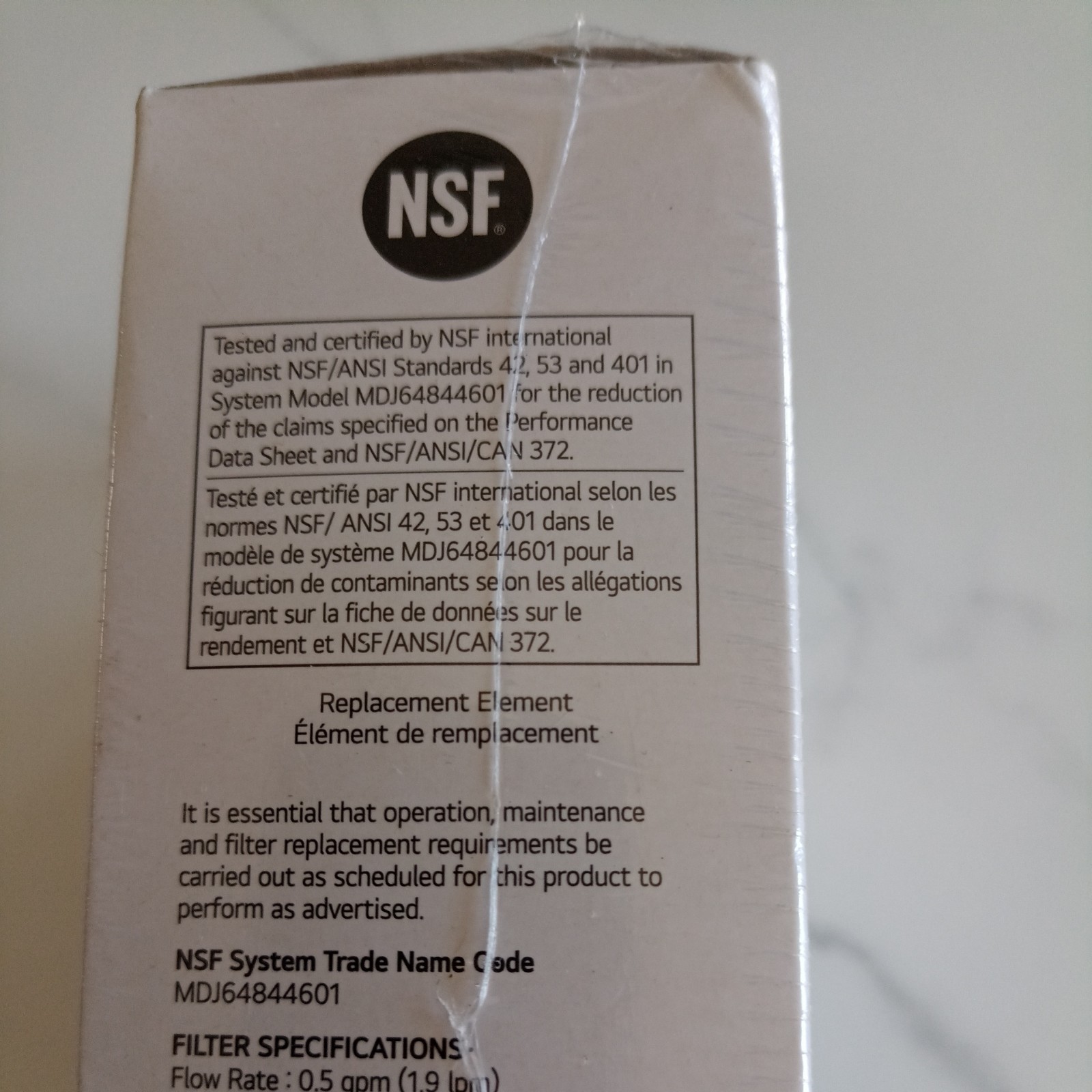 Genuine LG LT1000P2 Refrigerator Water Filter Replacement Cartridge 2 Pack