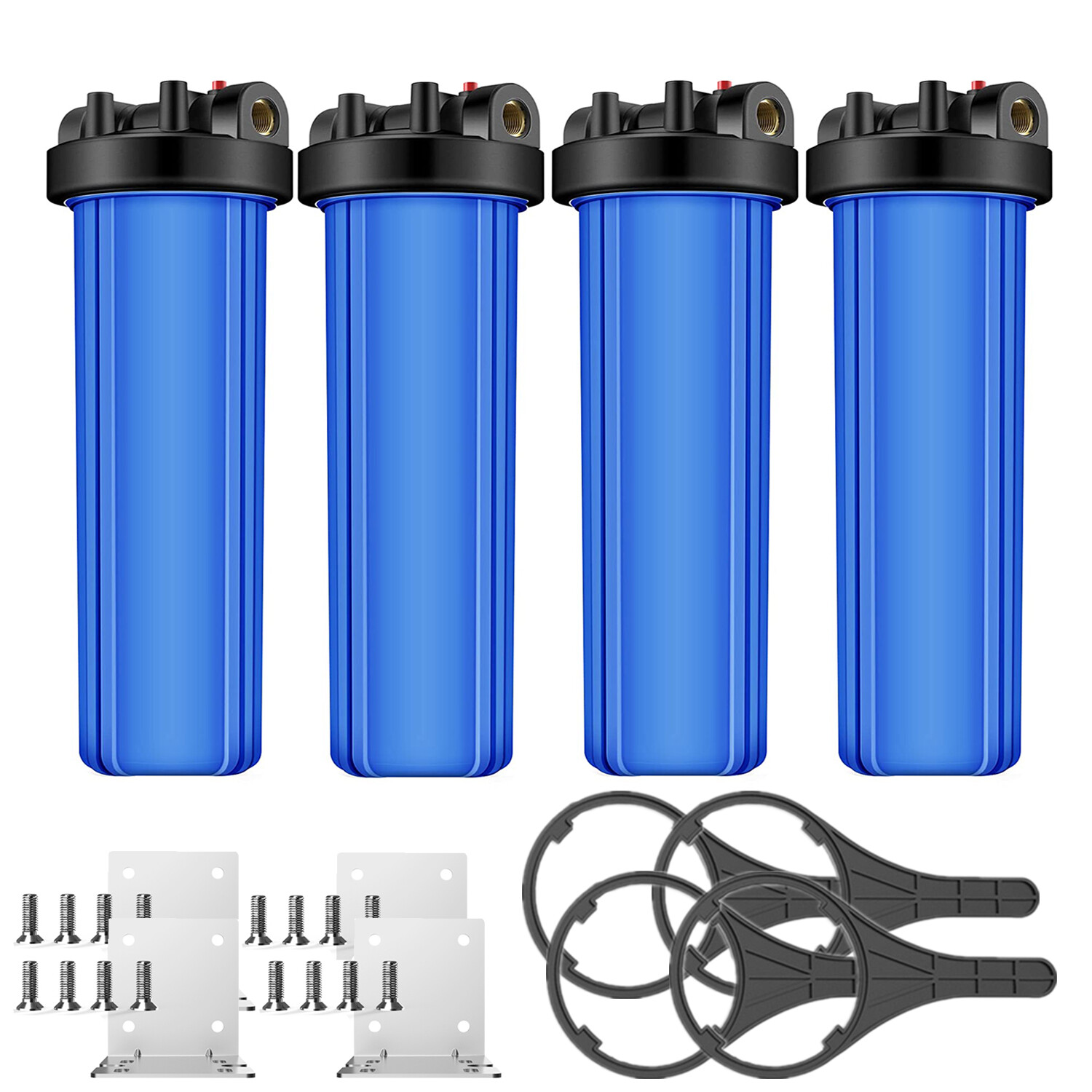 SimPure 20 Inch Big Blue Whole House Water Filter Housing 20″ x 4.5″ for Home RV