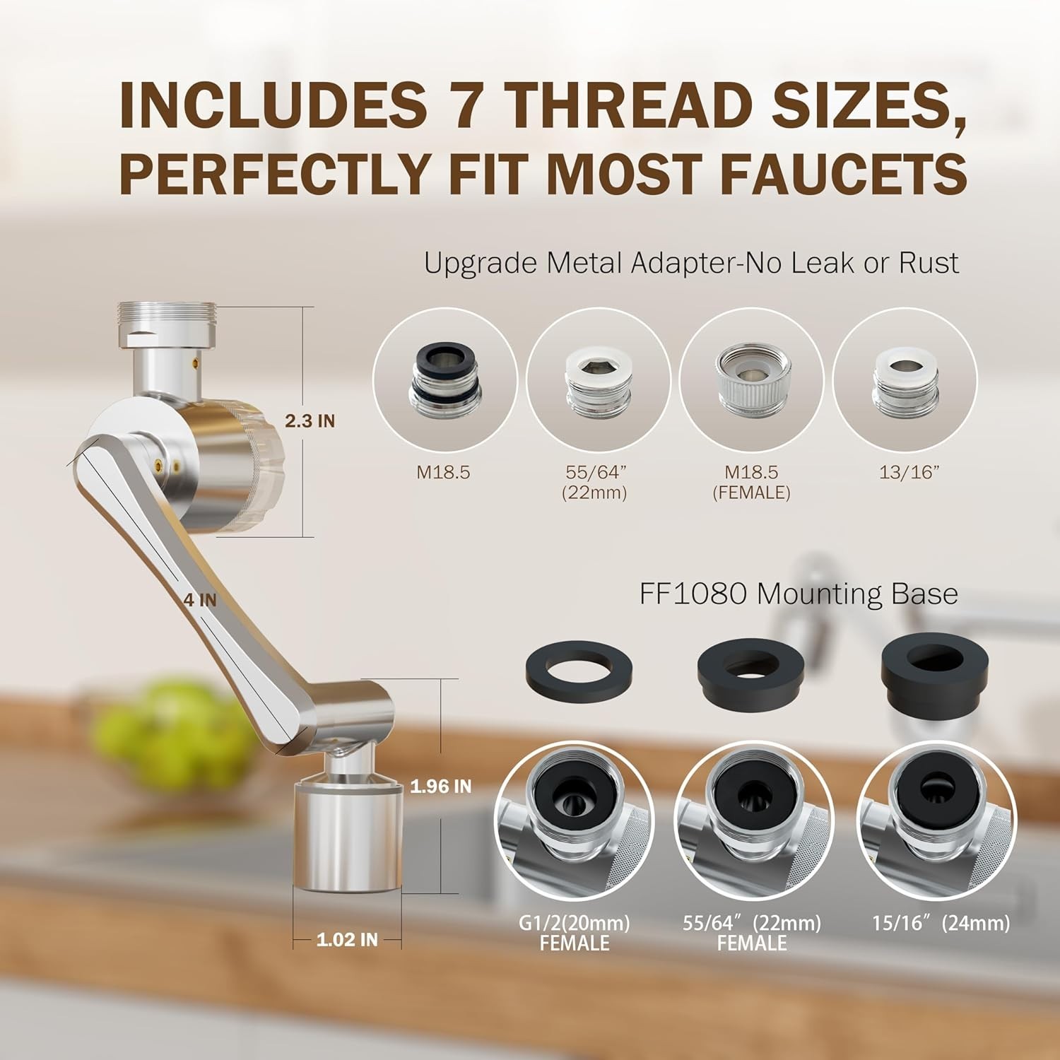 Micron-Level Filtration Cartridge Set for FF1080 – 2 Carbon Fiber, 6 PP Cotton