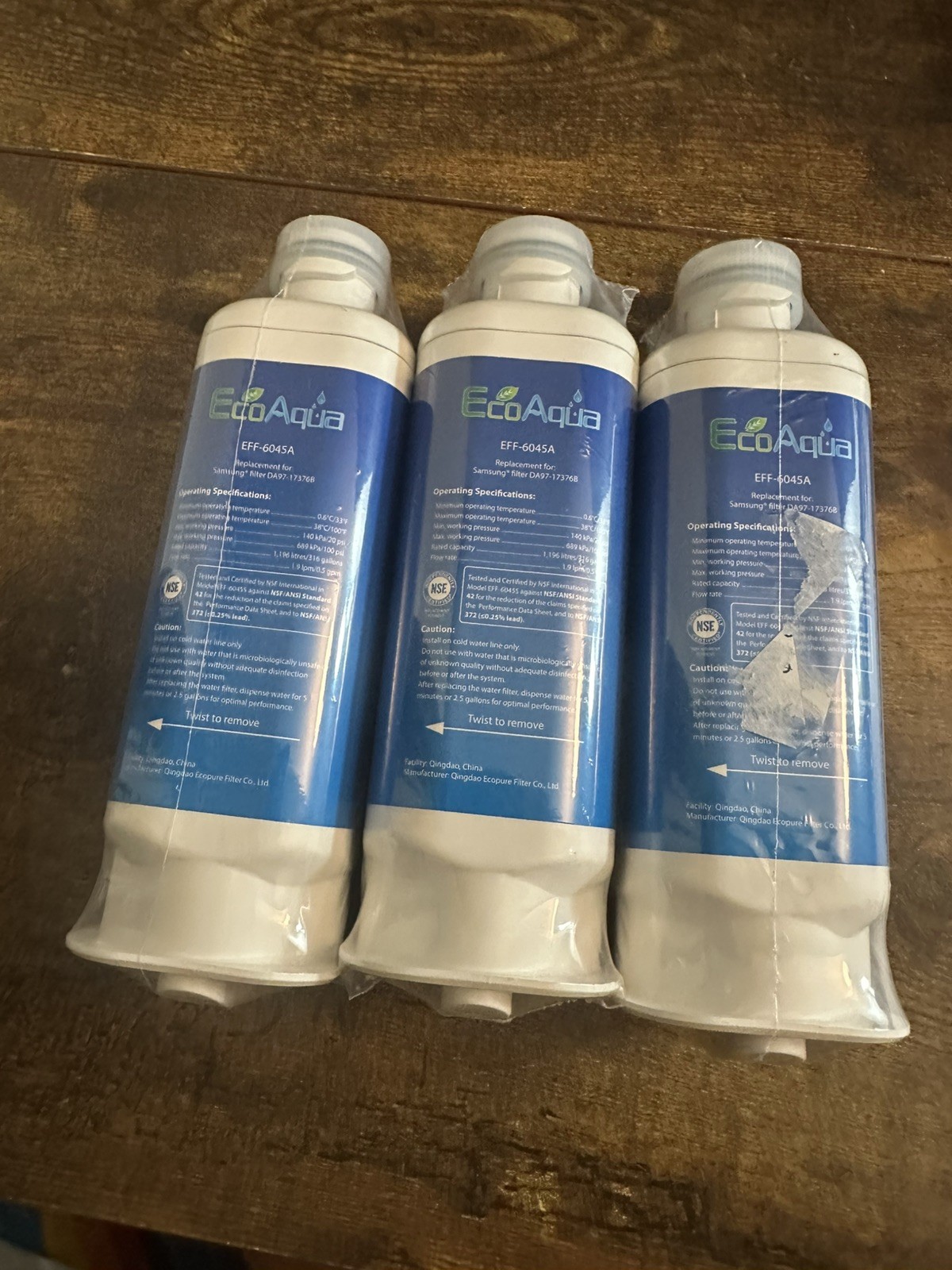EcoAqua Refrigerator Water Filter EFF-6045A Replacement for Samsung DA97-17376B