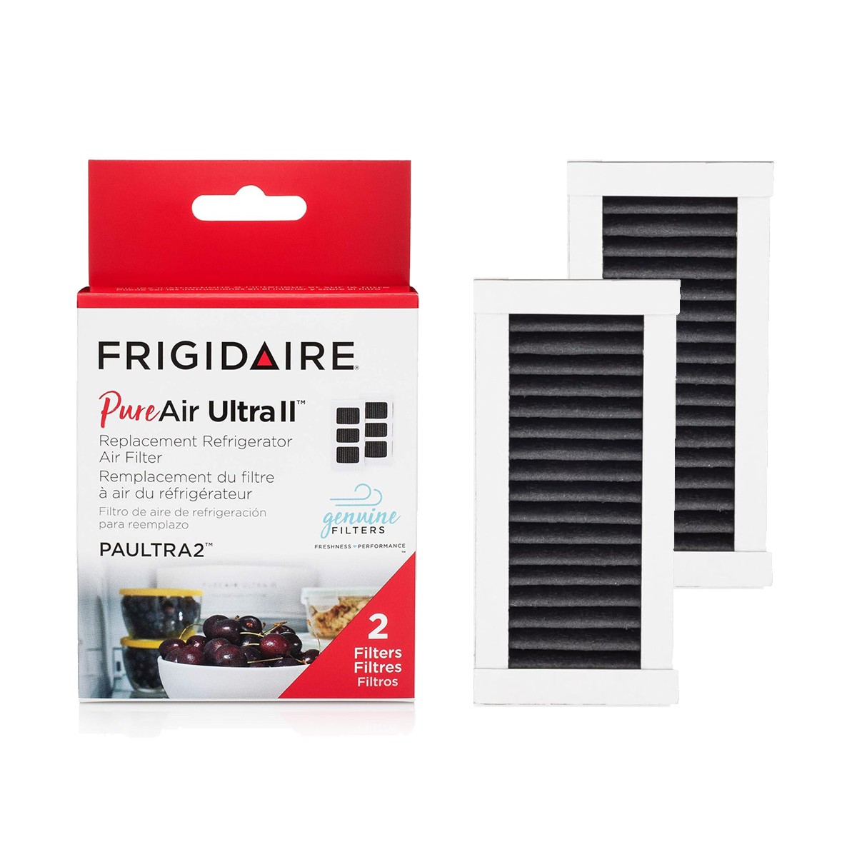 Frigidaire PAULTRAII2PK PAULTRA2 Pure Air Ultra II 2 Pack Air Filter, 2 Count